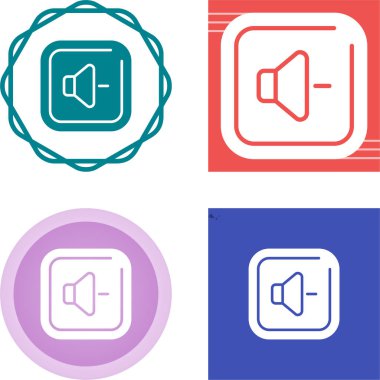 ses düğmesi simgeleri beyaz arkaplanda izole edildi