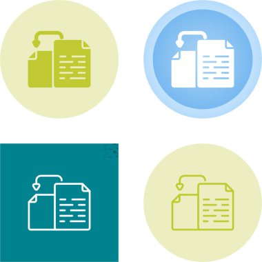 İzole edilmiş ince düz simge koleksiyonu, belge kopyası