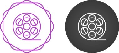 Film roll simgesi vektör illüstrasyonunu ayarla 