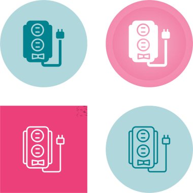 Dalgakıran hattı simgeleri ayarlandı. Güç Şeridi vektör grafikleri