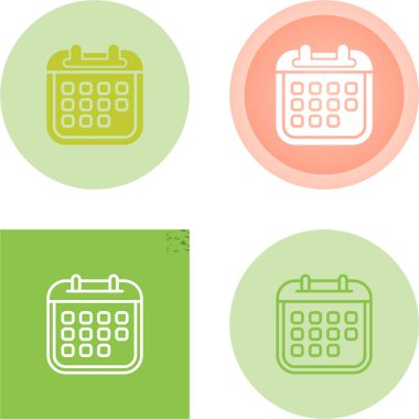 Takvim simgeleri vektör illüstrasyonunu ayarla 