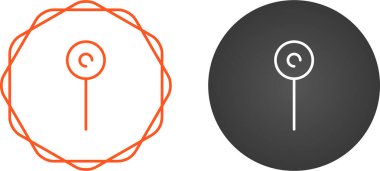 Taslak biçimdeki lolipop simgesinin minimalist vektör illüstrasyonu