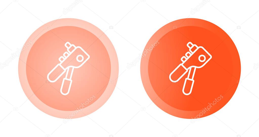 Rivet Gun Line Icon. Linear Style Sign for Mobile Concept and Web Design. Rivet Gun Tool Outline Vector Icon. Symbol, Logo Illustration. Vector Graphics