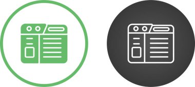 Beyaz arkaplanda web tarayıcı simgeleri ayarlandı. Bilgi, web tasarımı ve uygulama geliştirme için vektör ana hatlı pictogram. 