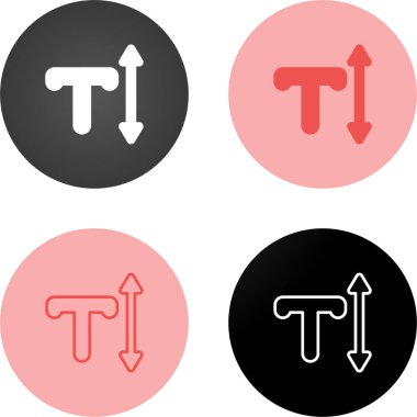 Metin Hizalama simgeleri ayarlandı, vektör illüstrasyonu