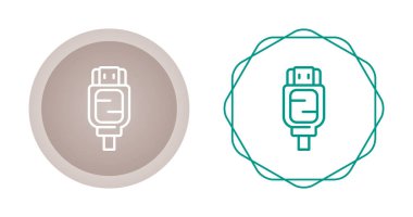 Hdmi Vektör Simgesi Beyaz Arkaplanda izole edildi. Yüksek Kaliteli Düz Stil Modern Görüntü Yüksek Tanımlı Kablo Sembolü