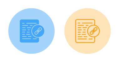 Belge Bağlantı simgeleri ayarlandı, vektör illüstrasyonu basit tasarım