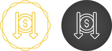 para dolar web simgesi vektör illüstrasyonu