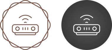 Kablosuz. Web simgesi vektör illüstrasyonu 
