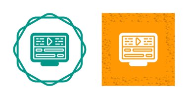 Video Düzenleme Web simgesi vektör illüstrasyonu