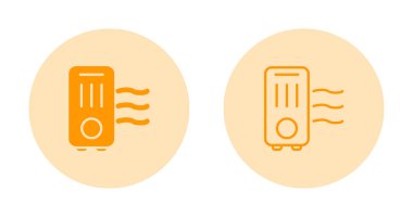 Taşınabilir Hava Temizleyici simgeleri vektör illüstrasyonu