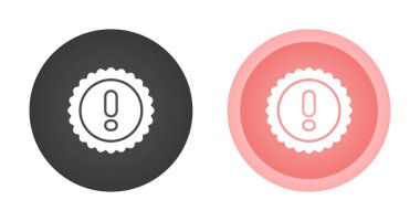 Beyaz arkaplanda ünlem simgeleri ayarlandı