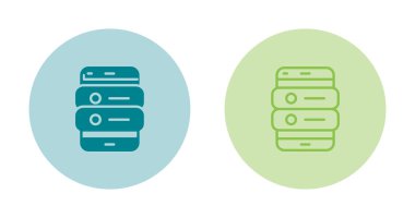 Uygulama, veritabanı, sunucu simgeleri, vektör illüstrasyonu