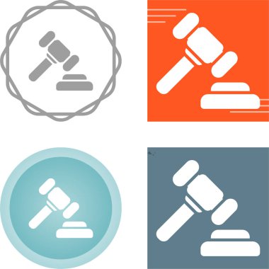 Hakim simgesi vektör illüstrasyonunu ayarla 