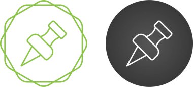 Pin Simgeleri Düz Biçimli ayarla. Vektör İzole Tasarım Elementleri