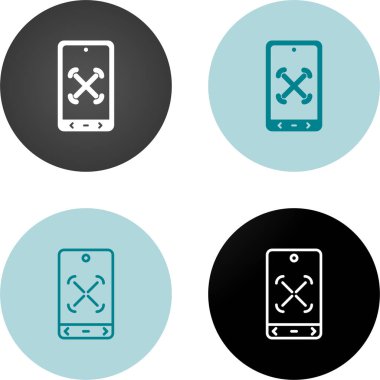 akıllı telefon simgeleri ayarlandı, vektör illüstrasyonu basit tasarım