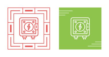 Outlet Kutusu simgeleri, vektör tasarımı