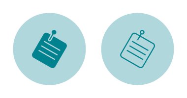 Belge Bildirimi Web simgesi vektör illüstrasyonu