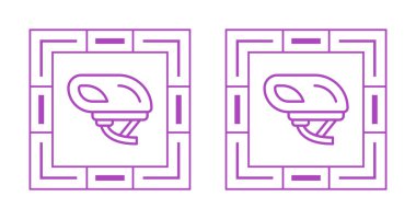 Minimalist akıllı kask takılabilir simgeler seti. Akıllı kask takılabilir işareti beyaz arkaplanda izole edildi. 