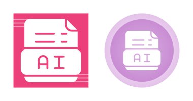 Illustrator Dosya Simgesi. Vektör Dosya Biçimi. AI Dosya Uzantısı Modern Düz Tasarım