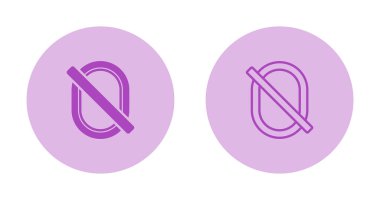 Kısıtlanmış çizgi simgeleri, vektör illüstrasyon tasarımı