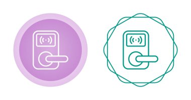 düz Güvenlik Akıllı Kapı Kilitleme Simgesi