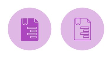  Belge simgeleri kümesi, vektör illüstrasyonu