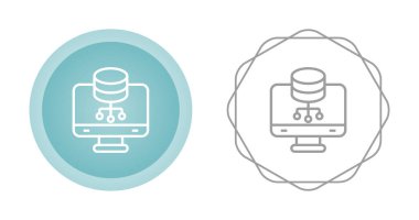Veritabanı Yönetiminin vektör çizimi modern simgeler 