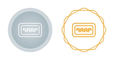 Beyaz arkaplan üzerindeki usb girdi simgeleri kümesi, vektör illüstrasyonu