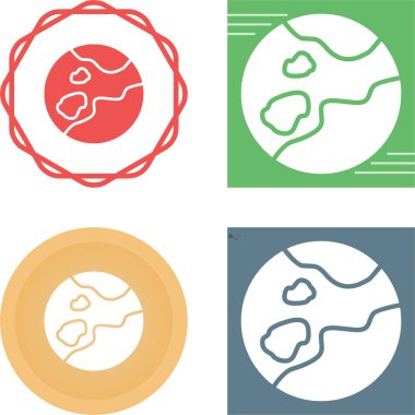 Moda tarzında izole edilmiş toprak simgeleri