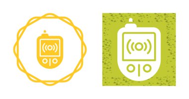 RFID Okuyucu Web simgesi vektör çizimi