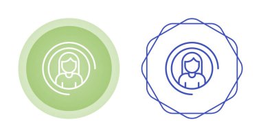 kadın kullanıcı simgeleri seti, vektör illüstrasyonu 