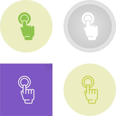 düğmeye basma vektör resimlemesini ayarla.