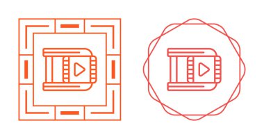 Siyah ve beyaz arkaplanda izole edilmiş video simgeleri seti, vektör illüstrasyonu 
