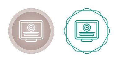 ortam oynatıcı web simgesi vektör çizimi