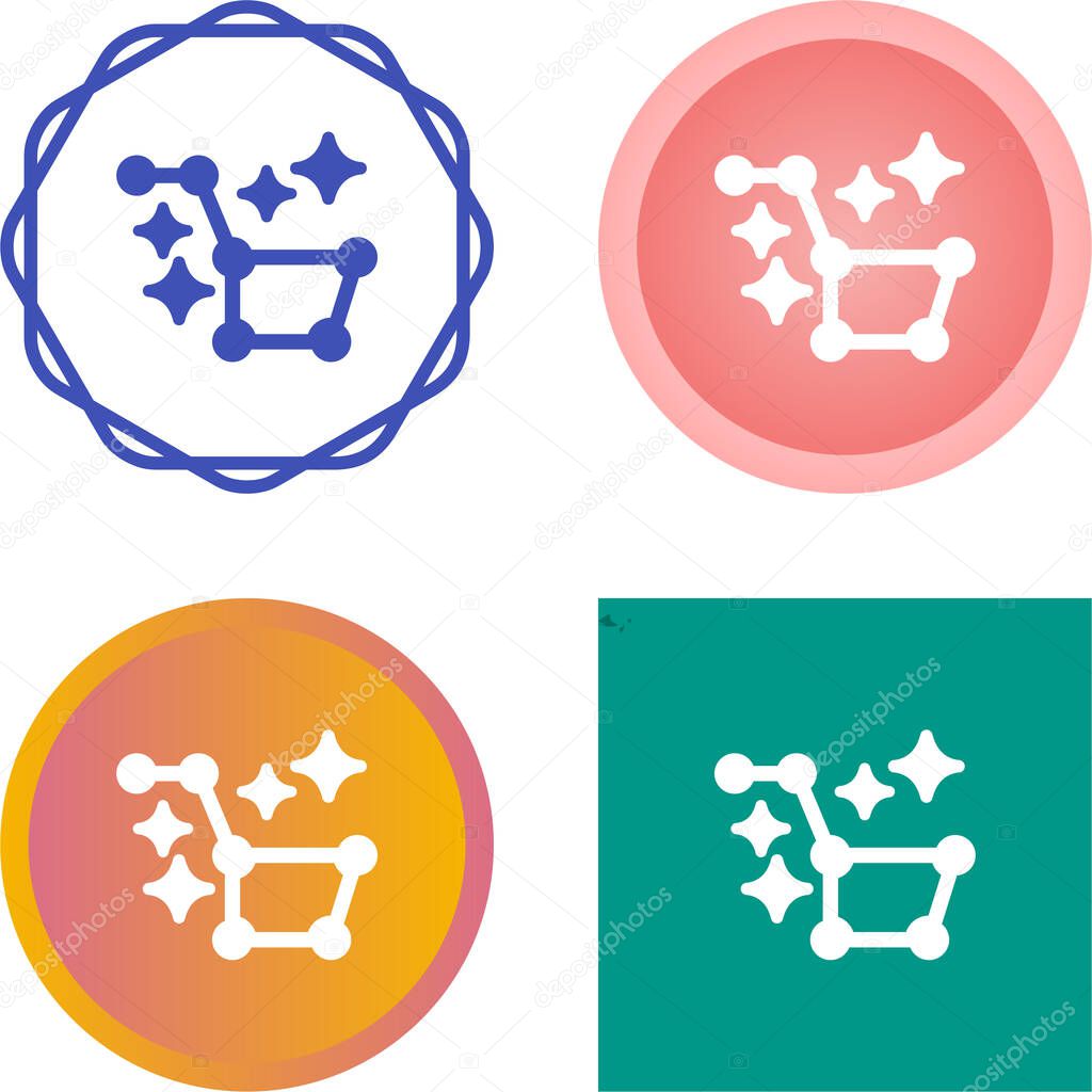 Vector illustration of the Constellation Ursa Major icon on white background