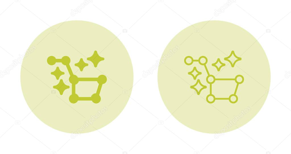 Vector illustration of the Constellation Ursa Major icon on white background