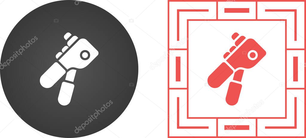 Rivet Gun Line Icon. Linear Style Sign for Mobile Concept and Web Design. Rivet Gun Tool Outline Vector Icon. Symbol, Logo Illustration. Vector Graphics