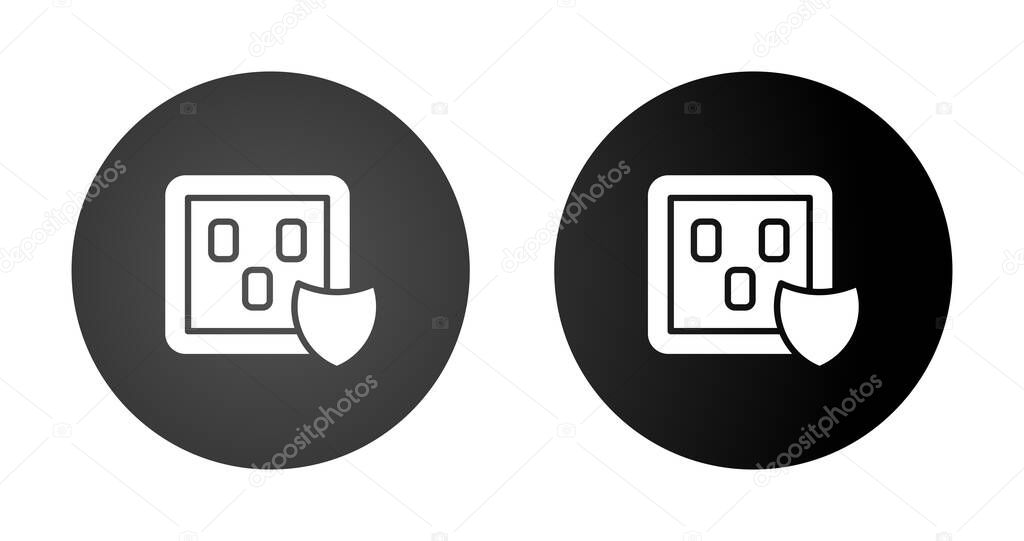 Surge Protector line icons set. Power Strip vector graphics