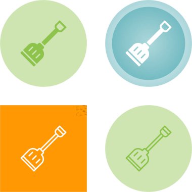 Kar kürekler ağ simgeleri, vektör illüstrasyonları           