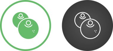 Organik böğürtlen ağ simgelerinin vektör çizimi