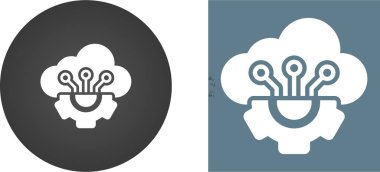 Bulut hesaplama vektör simgeleri ayarlandı