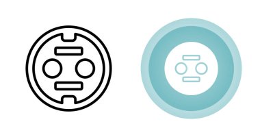 soket, port simgesi vektör illüstrasyonu 