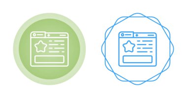 Satır tarayıcı pencerelerini yıldız simgeleriyle ayarla. vektör illüstrasyonu     