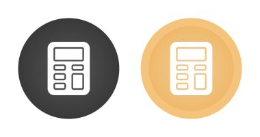 Hesap makinesi simgeleri beyaz arkaplanda ayarlandı.