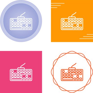 düz tasarım klavye vektör çizimi