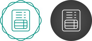 Hesap tablosu simgeleri ayarlandı, vektör illüstrasyonu basit tasarım