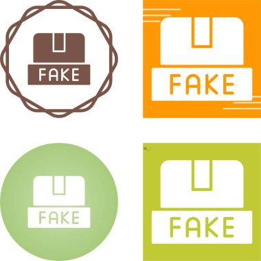 Sahte Ürünler, sahte ikonlar vektör illüstrasyonu 