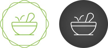 yemek kasesi simgesi, vektör illüstrasyonu 