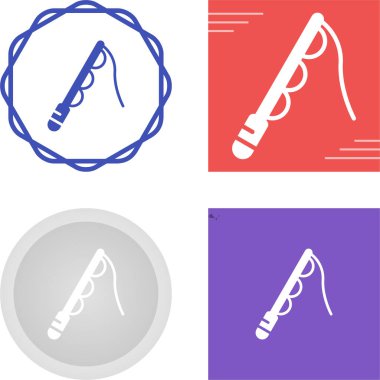 Balıkçı çubuğu ağ ikonu vektör çizimi